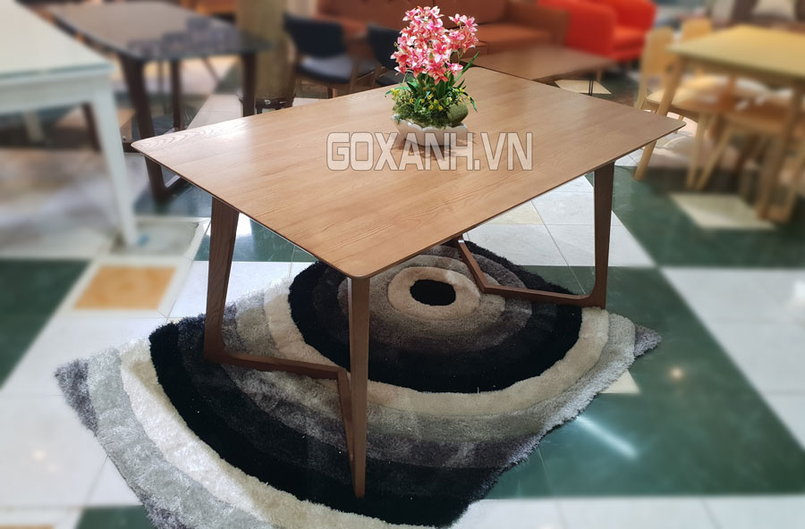 Bàn ăn chữ M gỗ ASK (Sồi Nga) / mẫu bàn ăn hiện đại được mua nhiều nhất