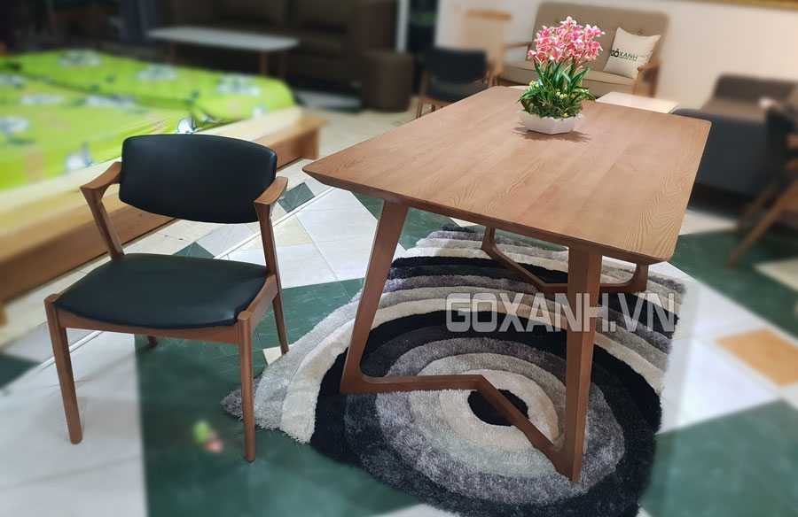 Bàn ăn chữ M gỗ ASK (Sồi Nga) / mẫu bàn ăn hiện đại được mua nhiều nhất 2