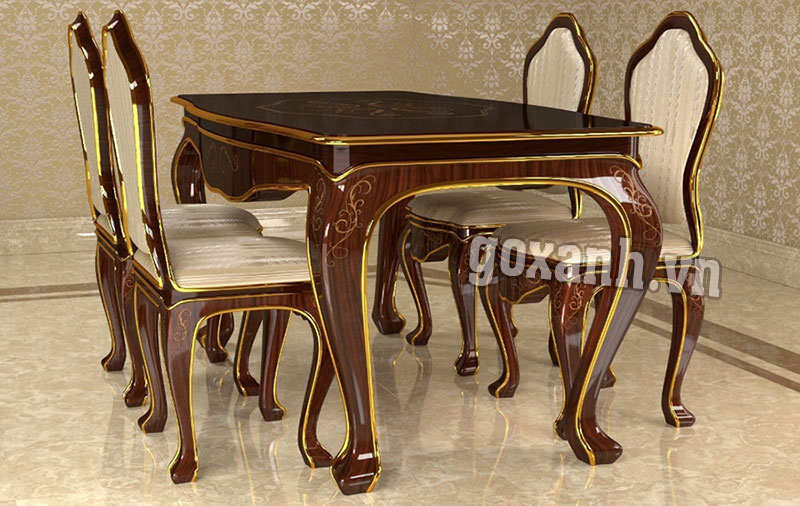 Bàn ăn cổ điển kiểu quý tộc Pháp sang trọng 1
