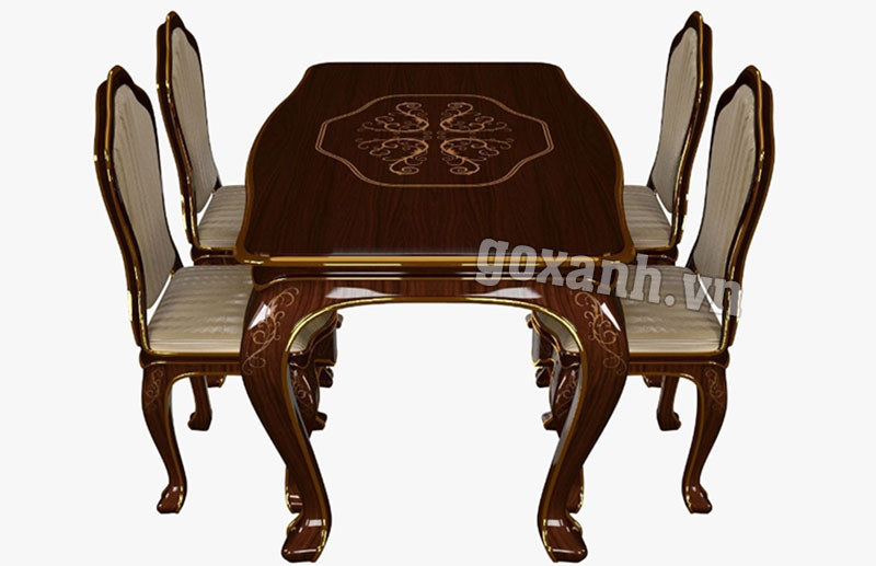 Bàn ăn cổ điển kiểu quý tộc Pháp sang trọng 2