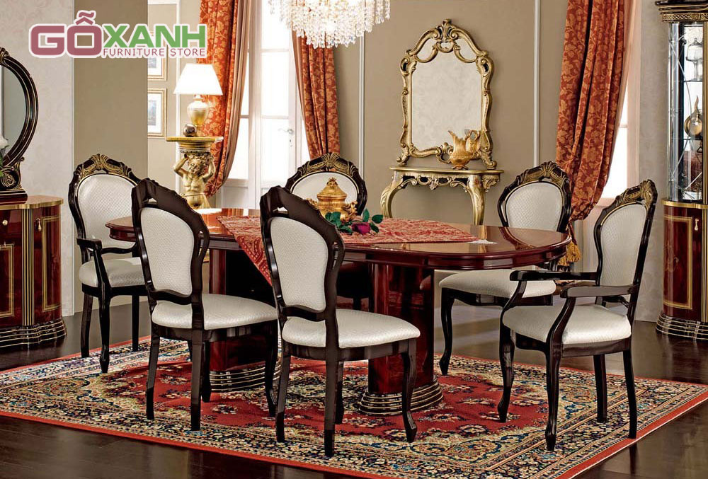 Bàn ăn cổ điển mạ vàng, sự lựa chọn dành cho giới quý tộc 3