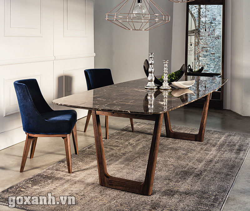 Bàn ăn mặt đá hiện đại