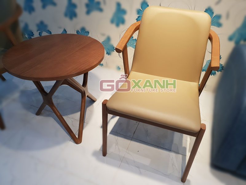 Bàn cafe gỗ sồi kiểu dáng độc đáo, bàn nước gỗ