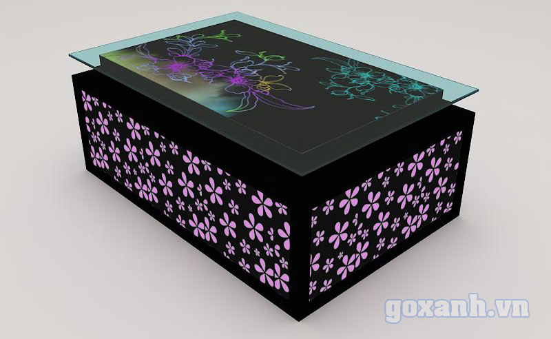 Bàn karaoke chạy CNC đẹp, đèn led sáng có điều khiển