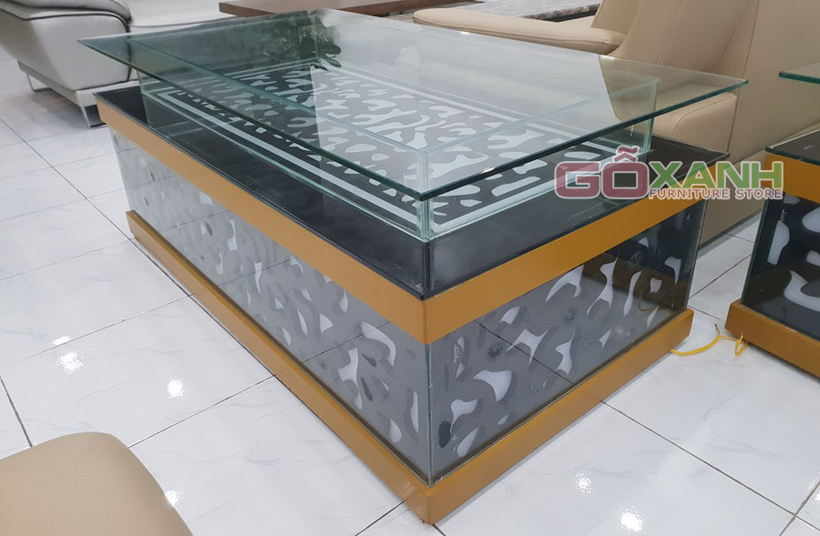 Bàn karaoke kiếng cường lực, Bàn karaoke full kính 1