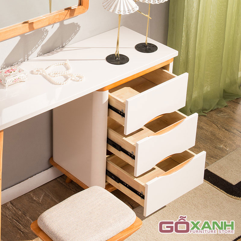 Bàn phấn gỗ công nghiệp, bàn trang điểm đẹp 2