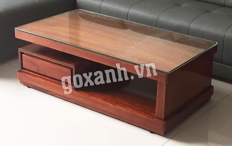 Bàn sofa gỗ xoan đào đẹp, kiểu dáng sang trọng 1