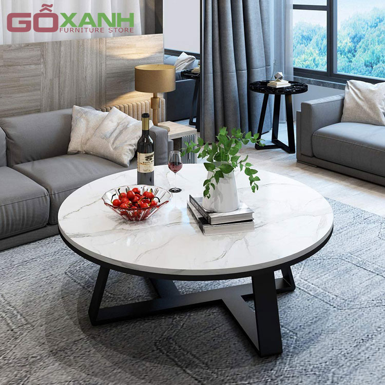 Bàn Sofa Hình Tròn Inox Mạ PVD Ở Đâu Rẻ Nhất - Goxanh.vn 2