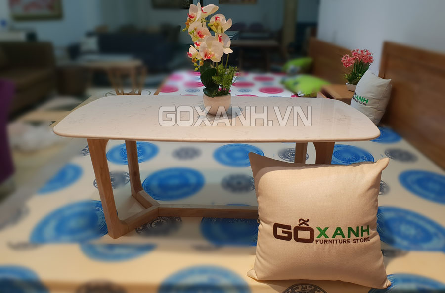 Bàn sofa mặt đá kiểu dáng đơn giản 1