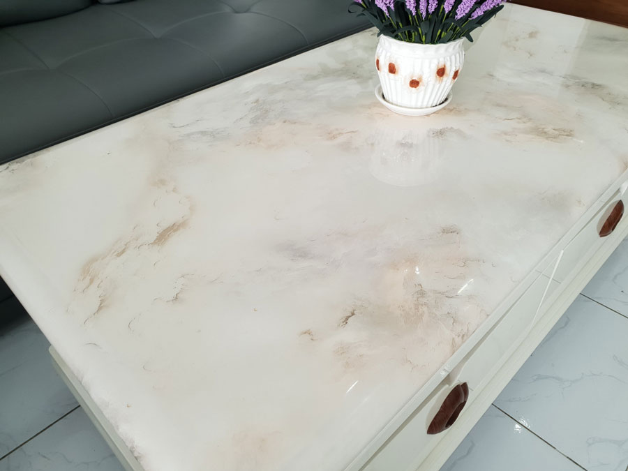 Bàn sofa mặt đá màu trắng cực đẹp và hiện đại / bàn salon mặt đá đẹp 3