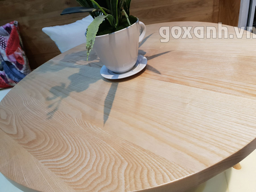 Bàn sofa tròn đẹp đơn giản / bàn sofa gỗ sồi mặt tròn cực đẹp 5