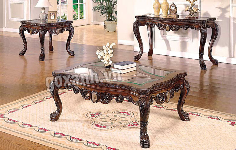 Bàn trà gỗ cổ điển phong cách trang trọng