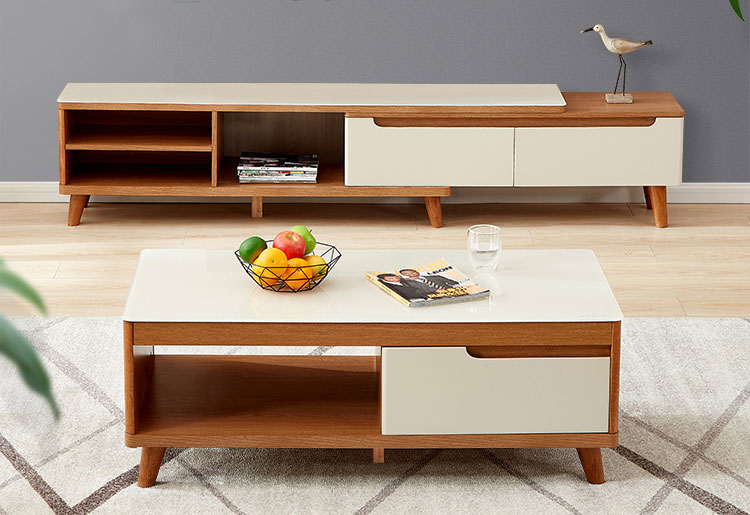 Bàn trà gỗ kiểu dáng nhập khẩu, bàn trà gỗ công nghiệp giá tốt 4