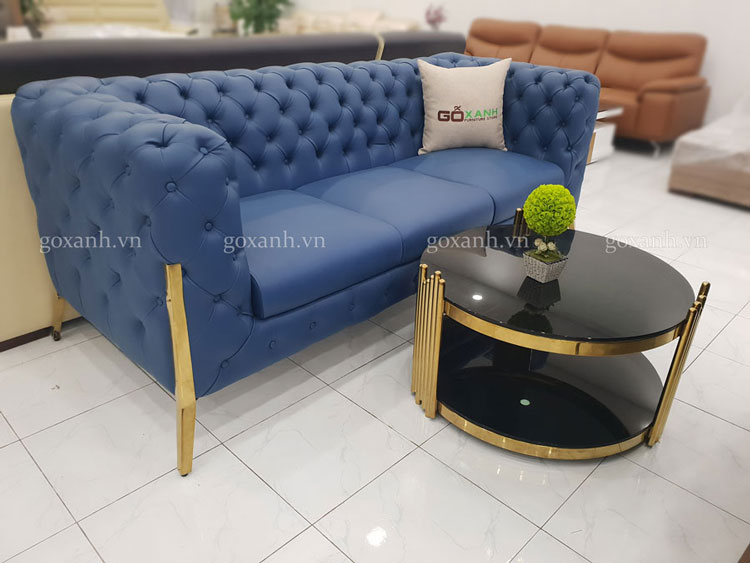 Bàn trà Inox mạ vàng sang trọng 3