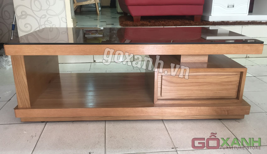 Bàn trà phủ veneer sồi sang trọng, bền đẹp 2
