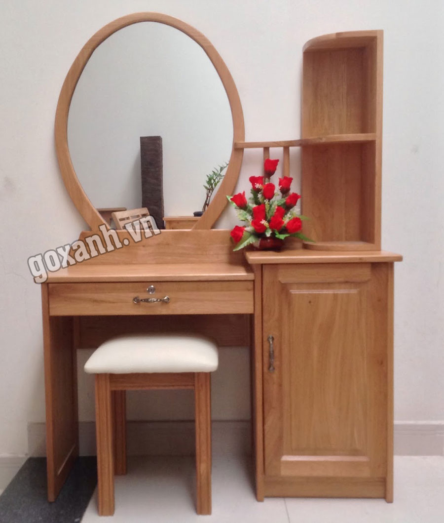 Bàn trang điểm gỗ tự nhiên giá rẻ, bàn phấn kiểu dáng hiện đại
