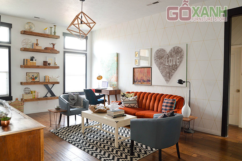 Bí quyết chọn sofa phòng khách theo phong cách Vintage 1