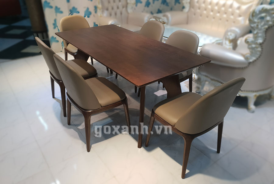 Bộ bàn ghế ăn cao cấp 6 ghế gỗ sồi 1