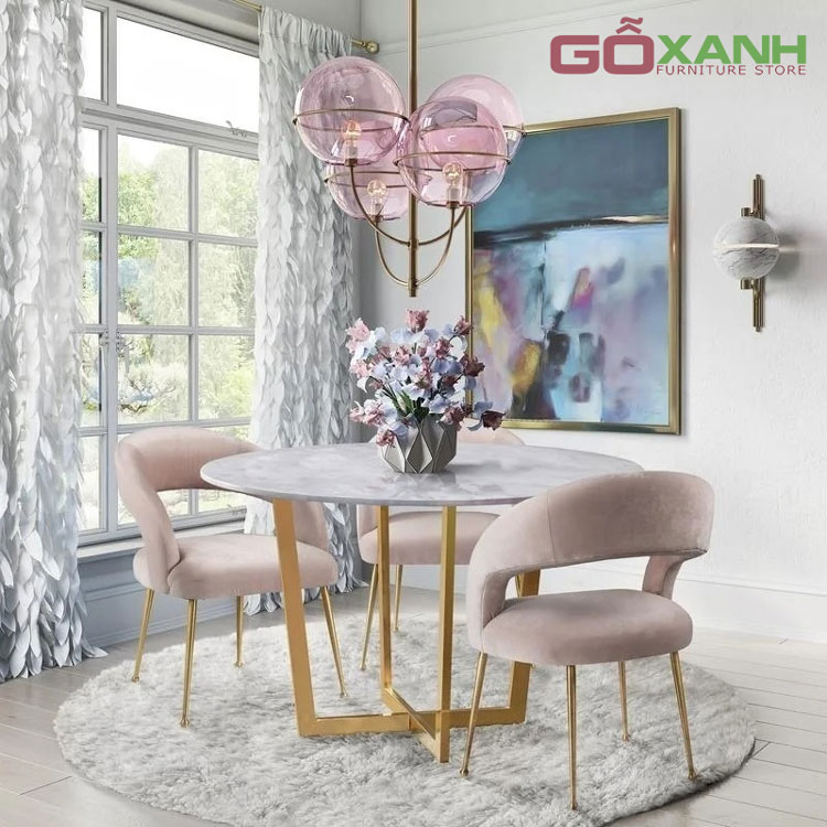 Bộ bàn ăn gỗ truyền thống kiểu quý tộc 1