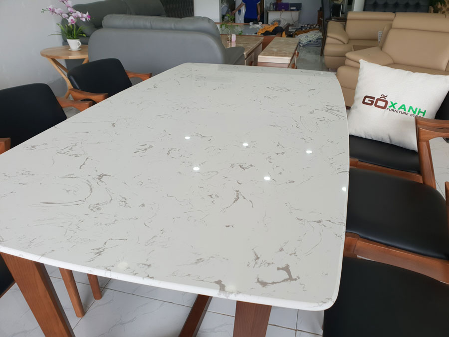 Bộ bàn ăn mặt đá cao cấp / Bàn ghế ăn hiện đại 2018 4