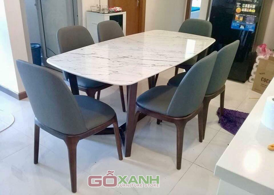 Bộ bàn ăn mặt đá Concorde giá tốt nhất thị trường / Gỗ sồi Nga