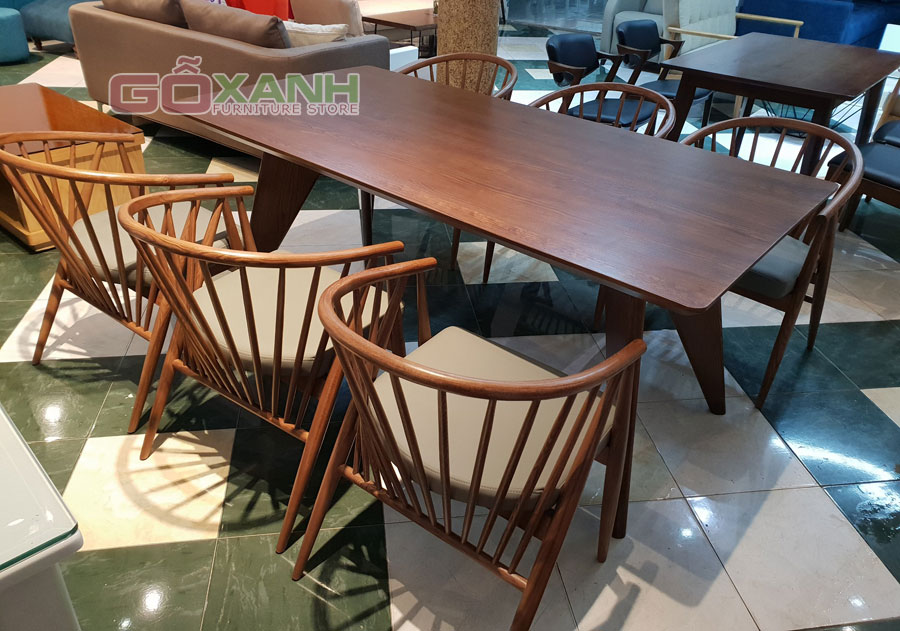 Bộ bàn ghế ăn độc đáo / bộ bàn ăn gỗ tự nhiên kiểu độc 1