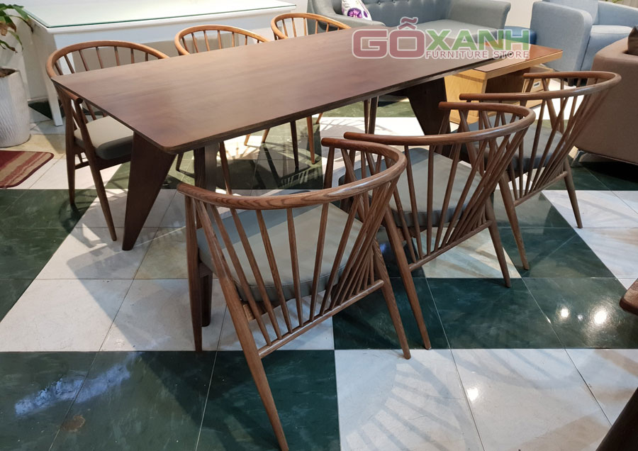 Bộ bàn ghế ăn độc đáo / bộ bàn ăn gỗ tự nhiên kiểu độc 2