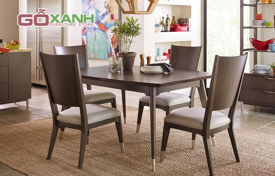 Bộ bàn ghế ăn phong cách mới, bàn ăn kiểu Tây