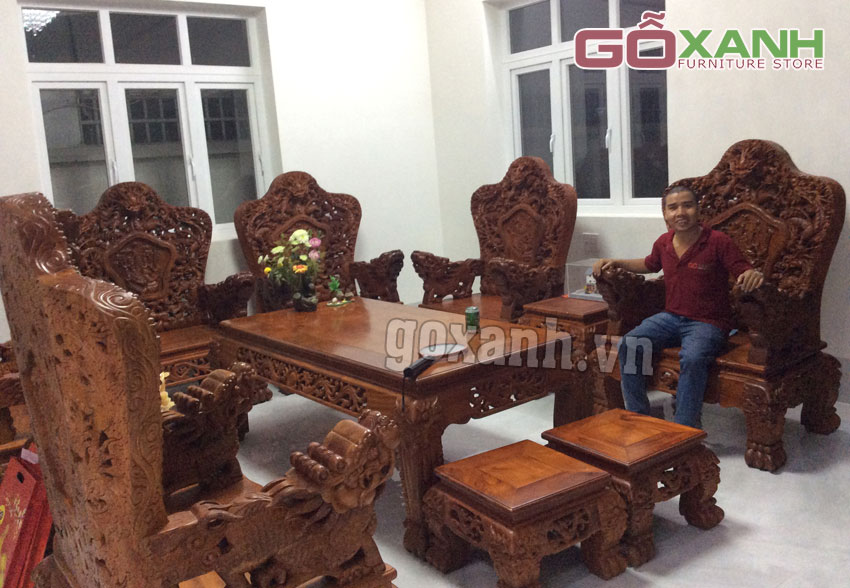 Bộ bàn ghế gỗ cẩm lai 11 món, bàn ghế gỗ cẩm lai cao cấp 1