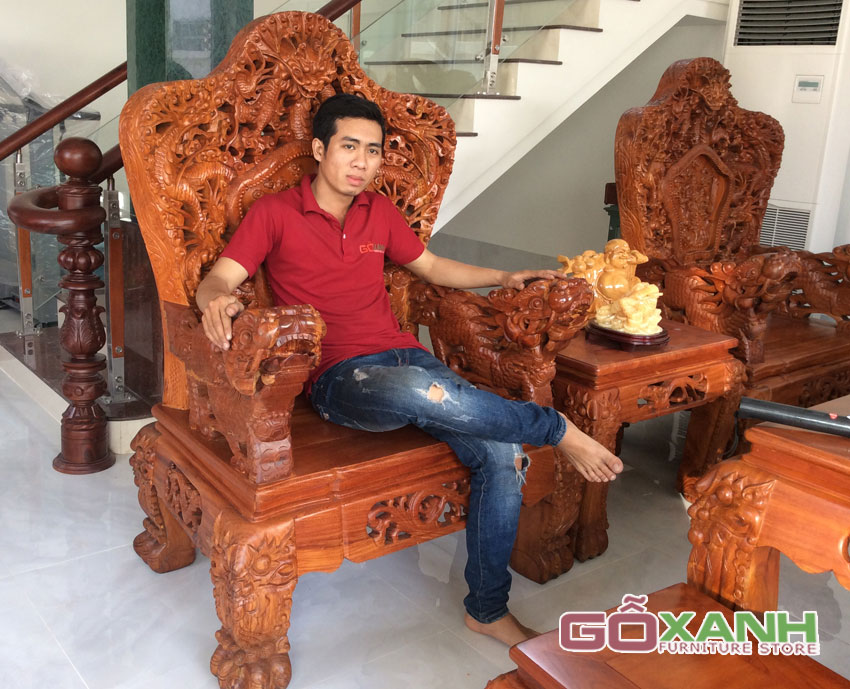 Bộ bàn ghế gỗ cẩm lai 11 món, bàn ghế gỗ cẩm lai cao cấp 3