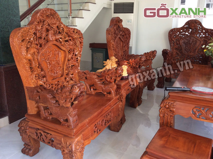 Bộ bàn ghế gỗ cẩm lai 11 món, bàn ghế gỗ cẩm lai cao cấp 4