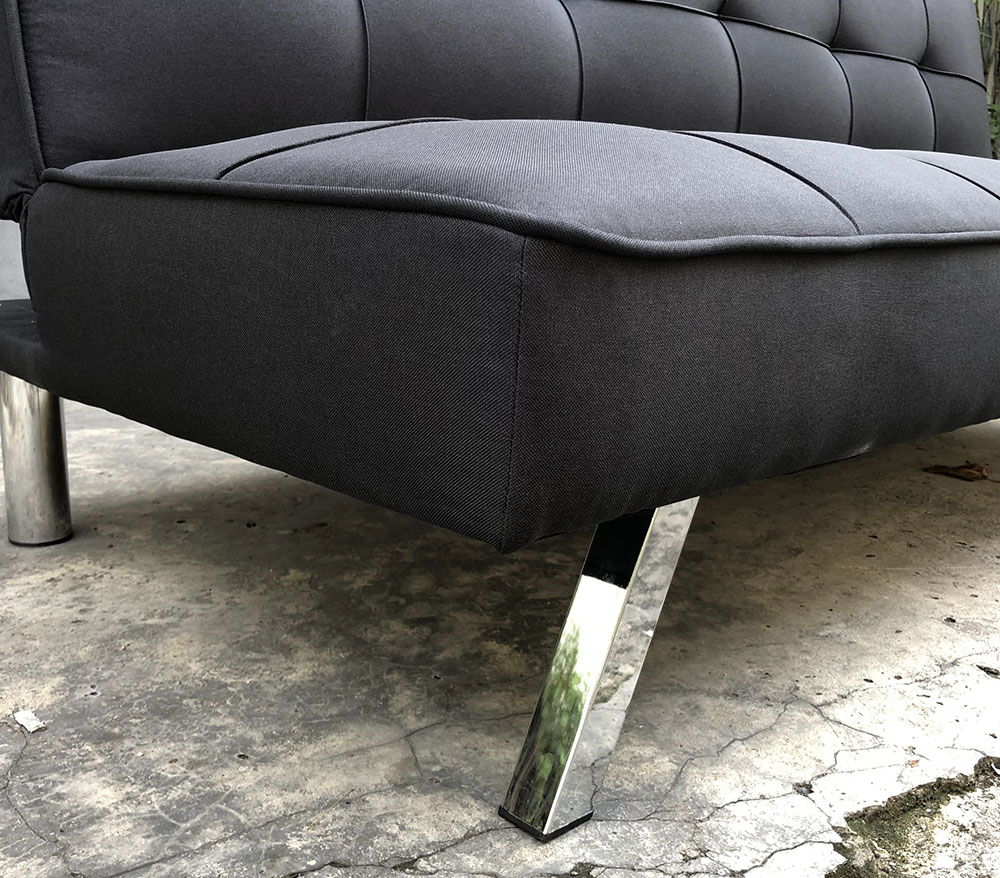 Bộ ghế sofa bed giá tốt màu đen chân inox - sofa giường khuyến mãi 3