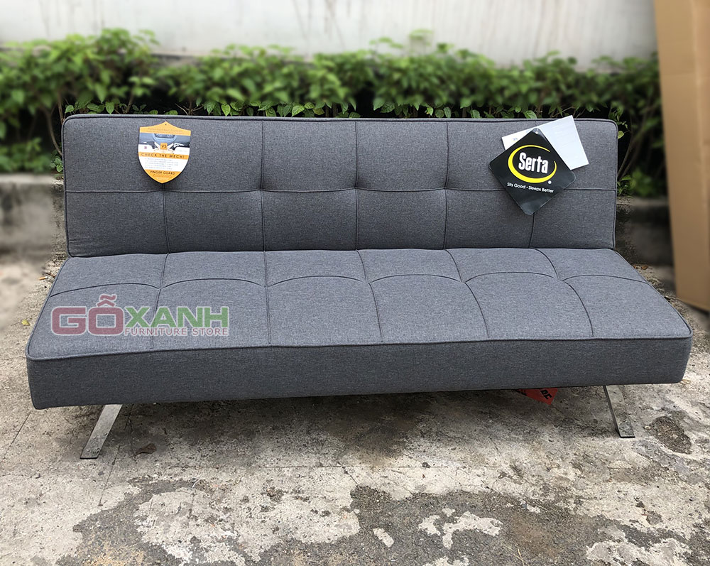 Bộ Sofa Bed Màu Xám Lông Chuột / Sô Pha Giường Nằm Đa Năng 1