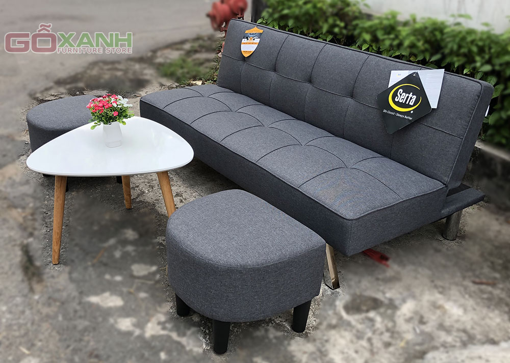 Bộ Sofa Bed Màu Xám Lông Chuột