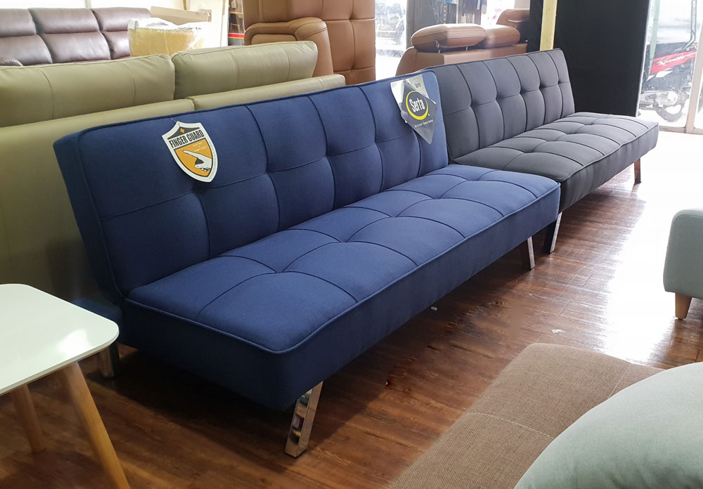 Bộ sofa bed màu xanh navy sang trọng / sofa giường đa năng khuyến mãi