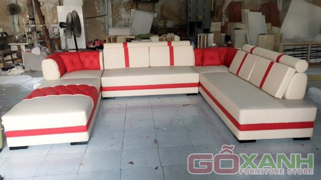 Ghế sofa chữ u da cao cấp Hàn Quốc nhập từ công ty Cỏ May