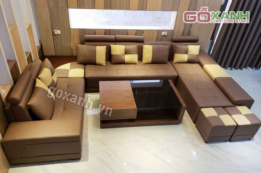 Bộ sofa chữ U sang trọng, Xưởng chuyên sản xuất sofa chữ U 1