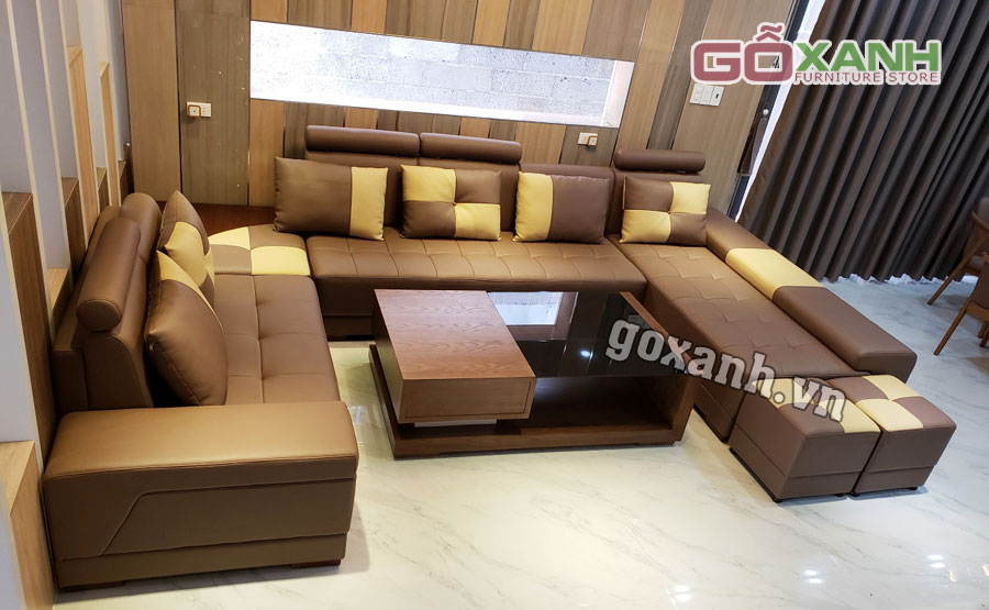Bộ sofa chữ U sang trọng, Xưởng chuyên sản xuất sofa chữ U 3