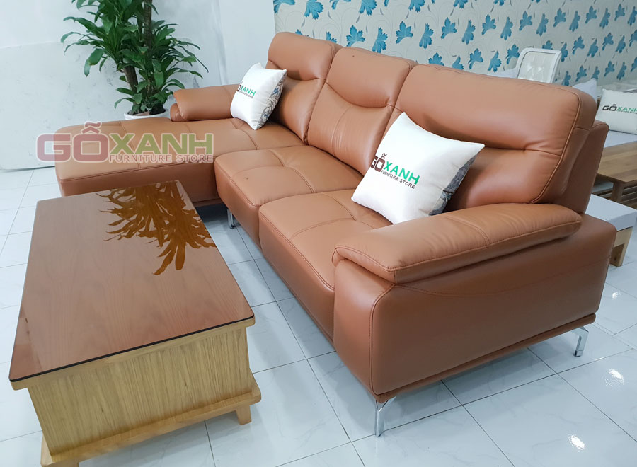Bộ sofa da bò nhập ý / sofa da ý cao cấp sản xuất theo thiết kế 2