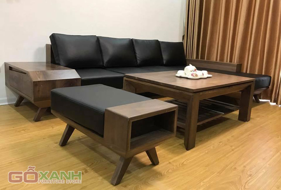 Bộ sofa gỗ walnut (óc chó) hiện đại cho nhà sang trọng hơn 3