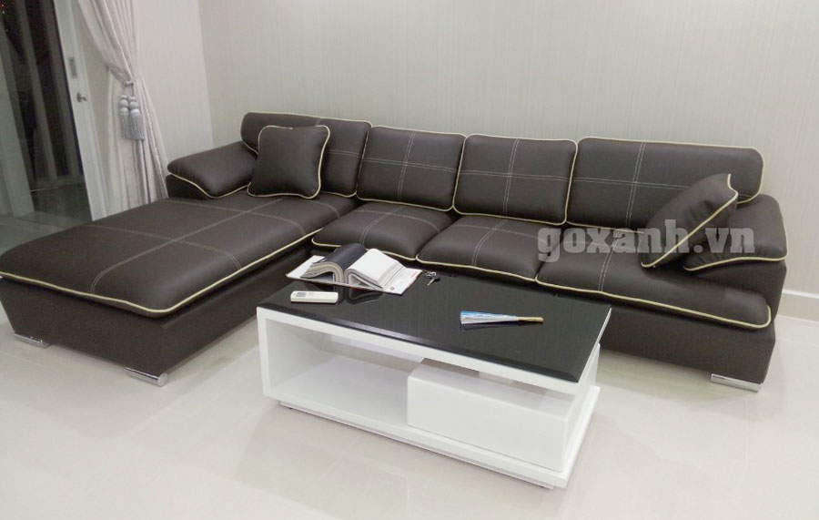 Bộ ghế sofa màu đen mini phù hợp cho nhà hẹp - sofa đẹp