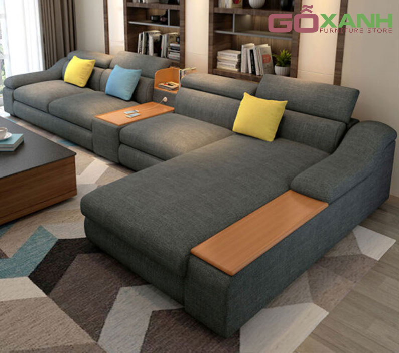 Bộ sofa vải hiện đại bán chạy 2018 / sofa vải cho nhà xinh xắn cao cấp