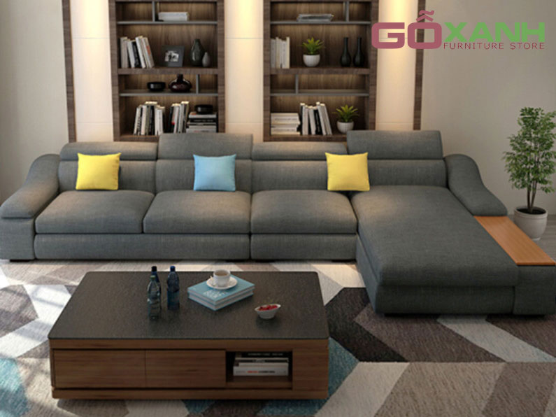 Bộ sofa vải hiện đại bán chạy 2018 / sofa vải cho nhà xinh xắn cao cấp 2