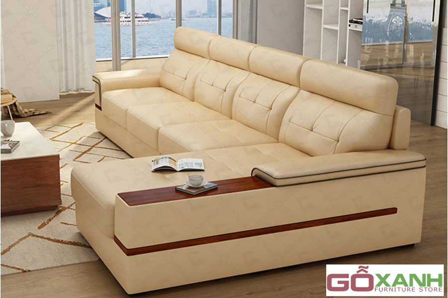 Bộ sofa xinh nhiều người thích, sofa da cao cấp xinh