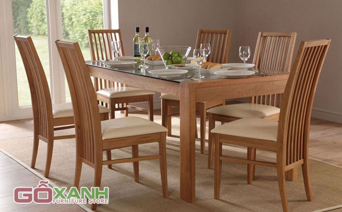 Các mẫu bàn ghế ăn gỗ tự nhiên đẹp đơn giản hiện đại 2