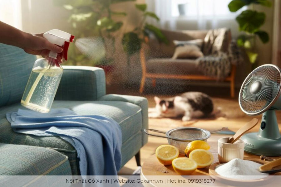 Cách khử mùi ghế sofa