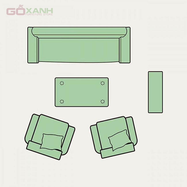 Cách sắp xếp ghế sofa phòng khách hợp lý, tiết kiệm diện tích 3