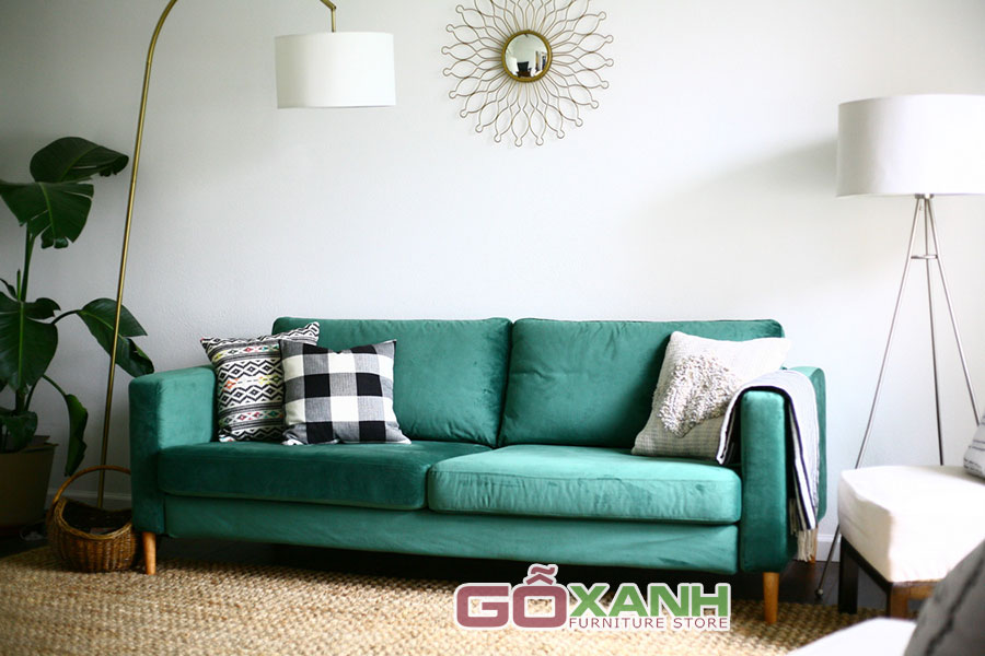 Chọn ghế sofa băng bọc vải cho phòng khách nhỏ 2