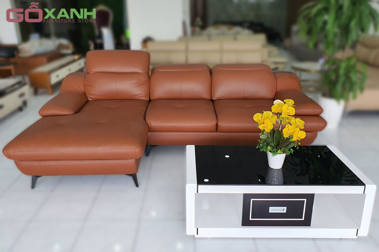 Bộ ghế sofa bọc bằng da bò nhập khẩu