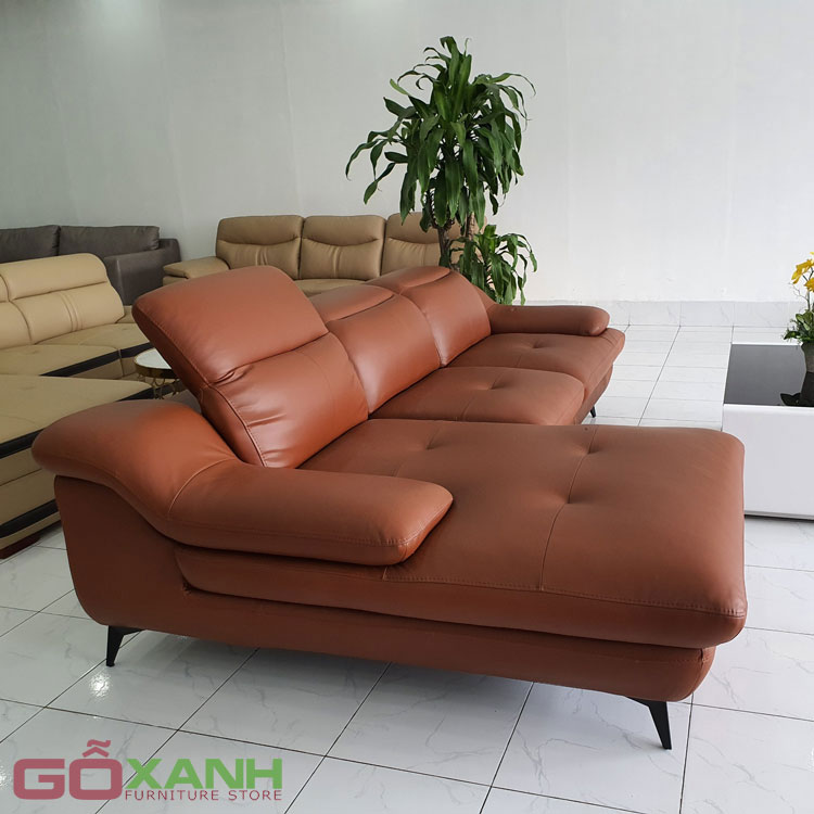 Hình ảnh ghế sofa da bò có đầu bật